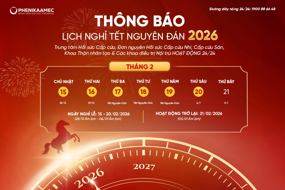 PhenikaaMec thông báo lịch nghỉ Tết Nguyên đán 2026